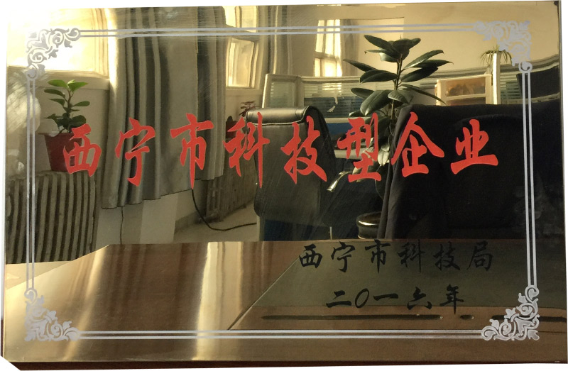 热烈祝贺我公司被西宁市科技局认定为“西宁市科技型企业”称号